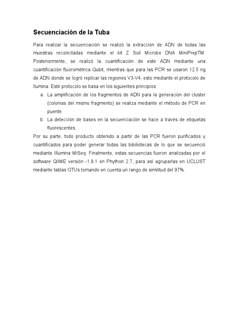 Secuenciación de La Tuba PDF