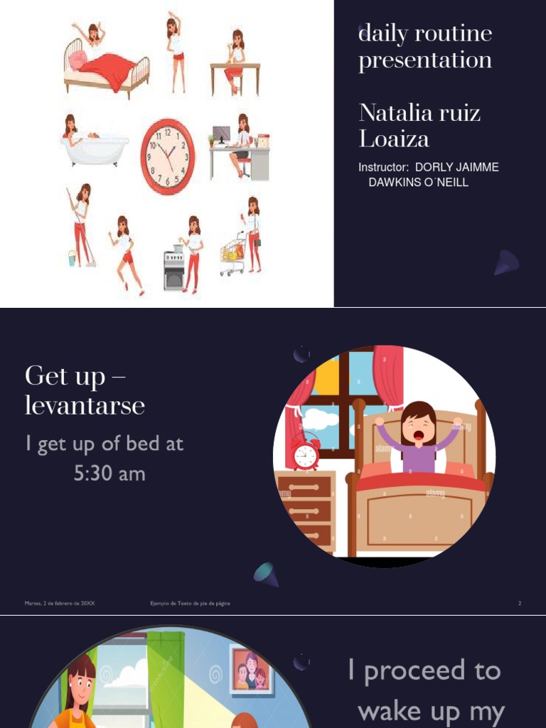 Daily Routine Presentation Pdf Pdf