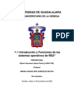 1.1 Introducción y Funciones de Los Sistemas Operativos de RED