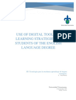 Use of Digital Tools As Learning Strategies by Students of The English Language Degree Research Project