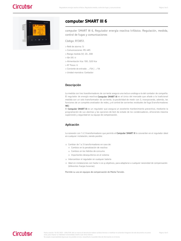 MD22 - Computer SMART III - R13851 - ES PDF | PDF | Transformador | Relé