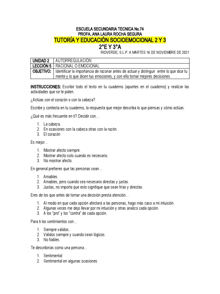 Plasticidad Emocional en Decisiones | PDF | Las emociones | Toma de ...
