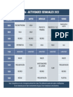 Horarios 1er Año