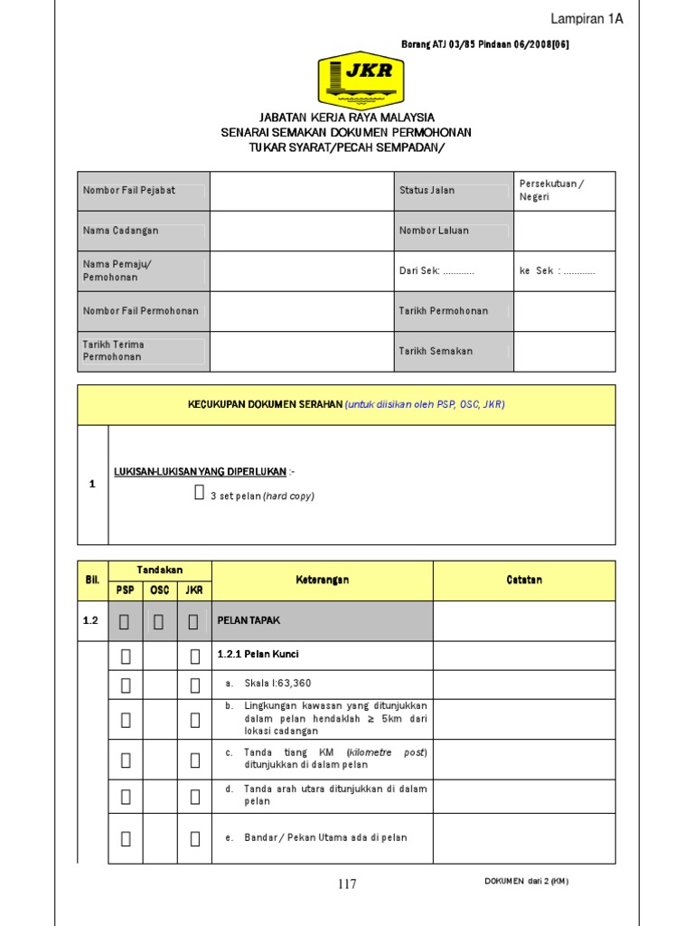 Borang ATJ Tukar Syarat | PDF