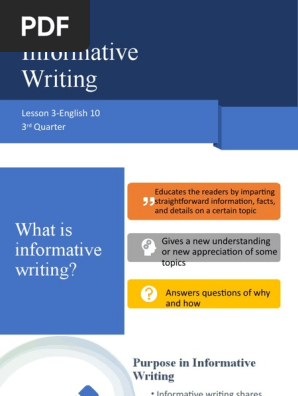 Informative writing