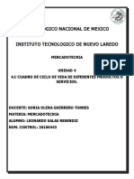 4.C Cuadro de Ciclo de Vida de Diferentes Productos o Servicios.