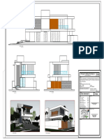 Projeto residencial com fachadas e imagens 3D