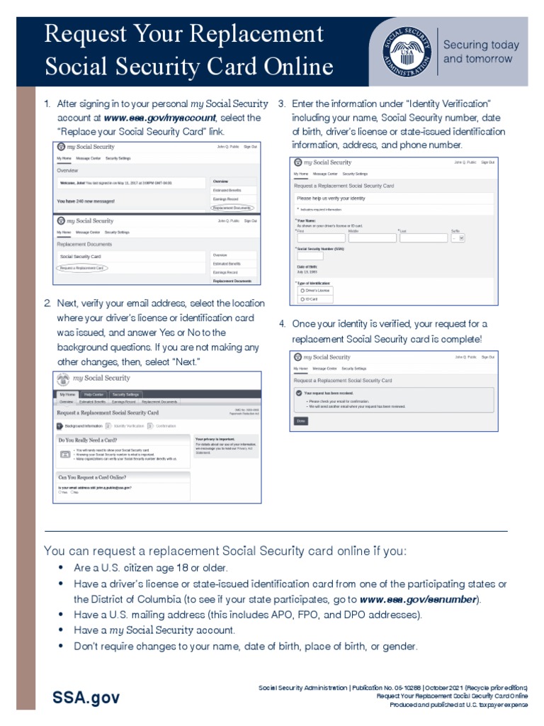 How to Apply for a Replacement Social Security Card Online