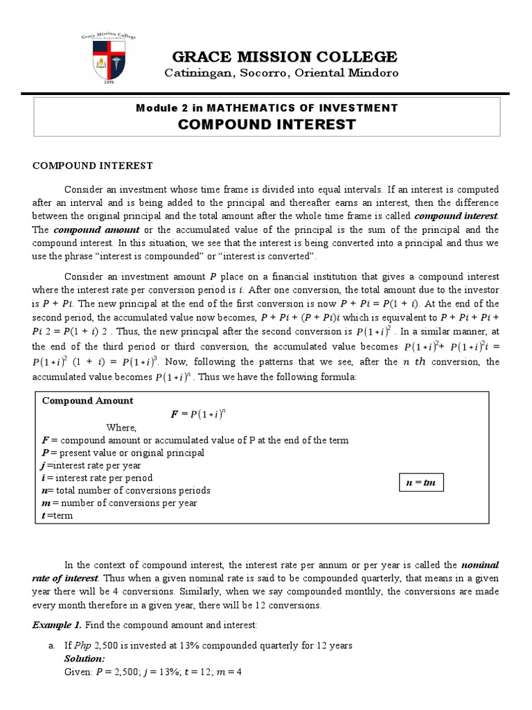 Mathematics of Compound Interest | PDF | Interest | Compound Interest