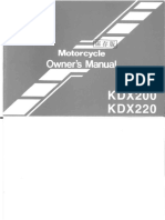 Manual Kawasaki KDX 200 - 1999