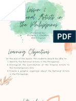 Lesson 2 National Artist in The Philippines PDF