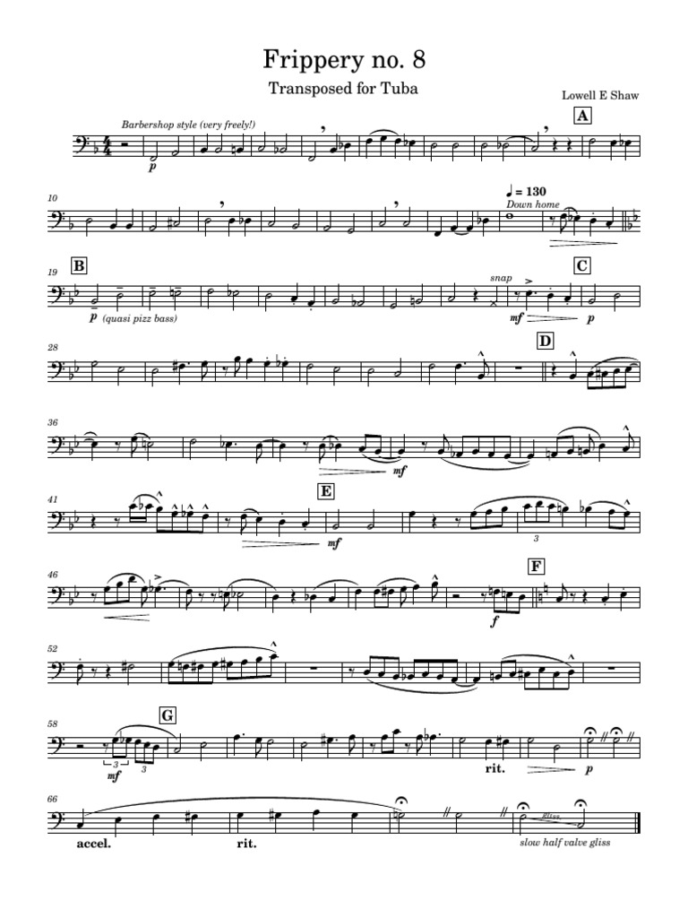 Frippery 8 Tuba PDF Brass Instruments European Musical Instruments