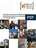 Revista Gestion Cultural Procesos Locales de Institucionalizacion de Politicas y Derechos Culturales Con Mirada Federal Marzo 23 PDF