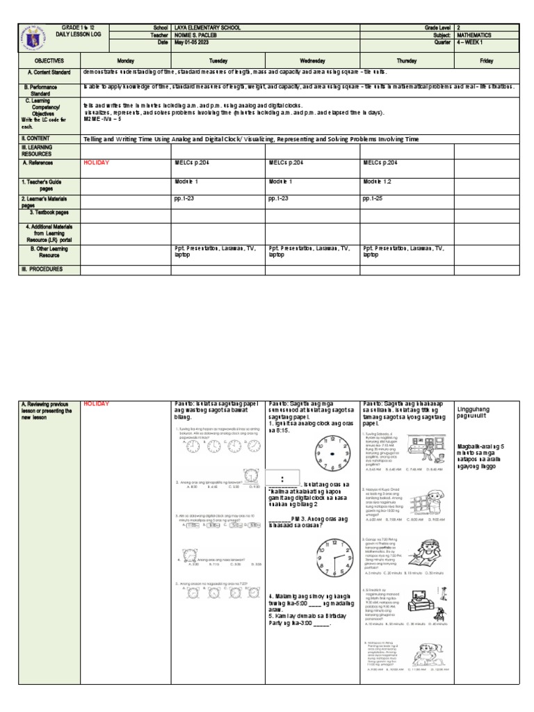 Daily Lesson Plan | PDF