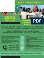 Convocatoria A Curso Virtual: Unidad de Instruccion Dirtic PNP Xii Curso en Control Y Monitoreo Visual