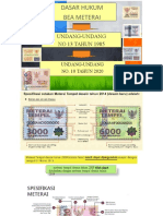 Dasar Hukum Bea Meterai: Undang-Undang NO 13 TAHUN 1985