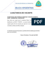 Constancia de Vacante Efrain Valderrama 2° Avanzado