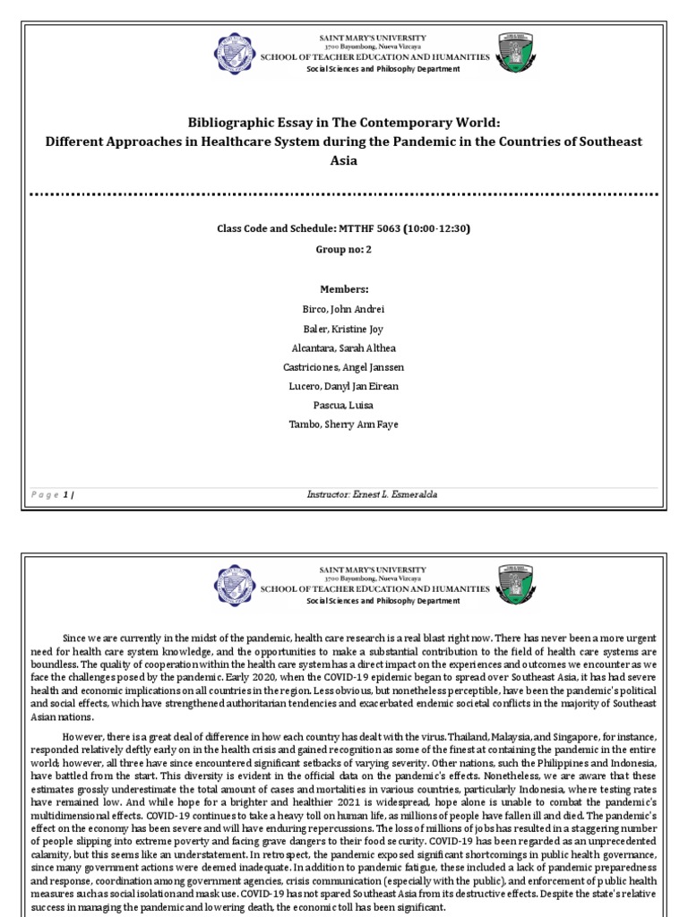 Bibliographic Research Sample PDF Health Care Health System