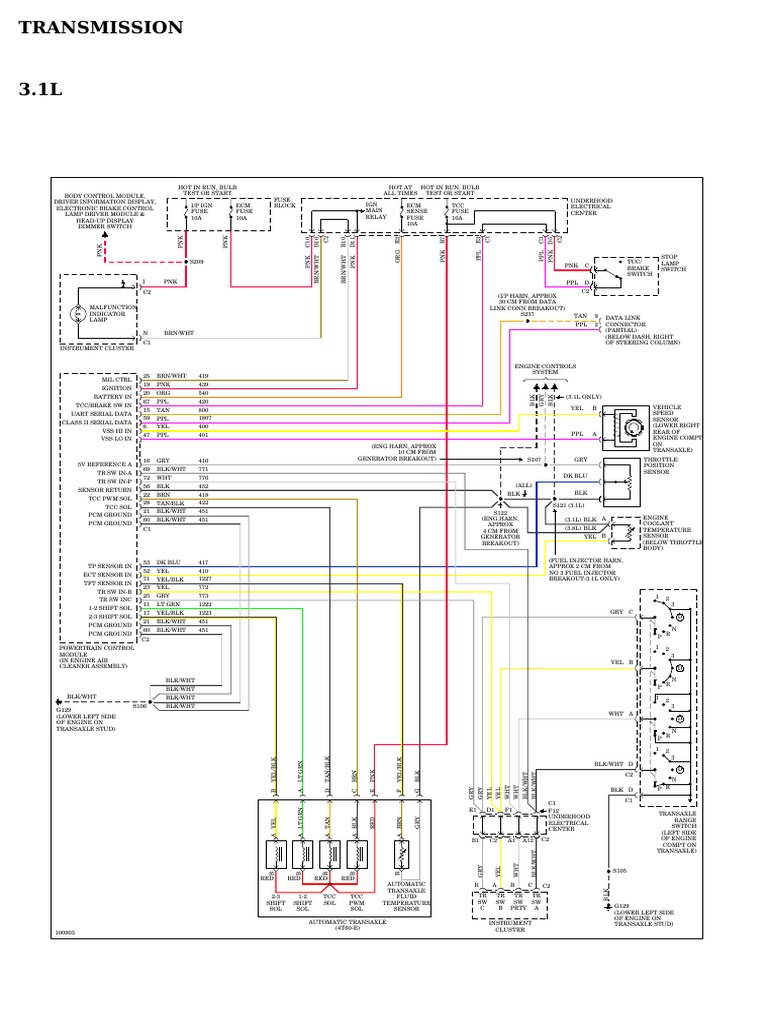 TRANSMISSION - Pontiac Grand Prix GTP 1997 - SYSTEM WIRING DIAGRAMS PDF ...