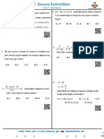 Derece Eşitsizlikler Test 3 O