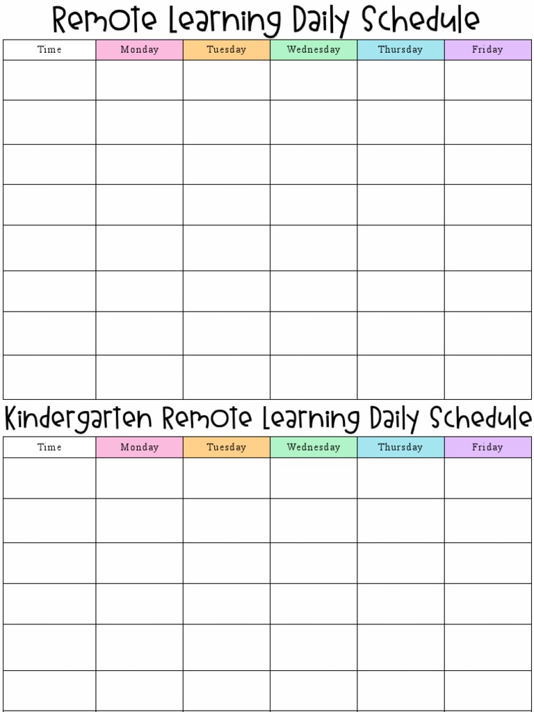 Time Monday Tuesday Wednesday Thursday Friday | PDF