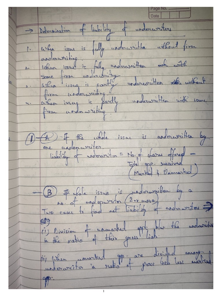 Determination of Liability of Underwriters PDF