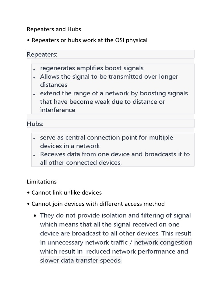 Repeaters and Hubs PDF