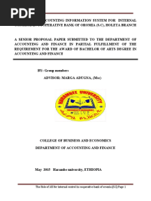 Proposal of Research BA