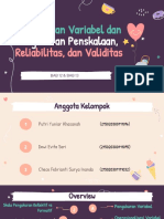 Pengukuran Variabel Dan Pengukuran Penskalaan, Reliabilitas, Dan Validitas (BAB 12 & 13)