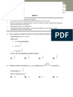 Grupo I: 2. Considere A Função F, de Domínio