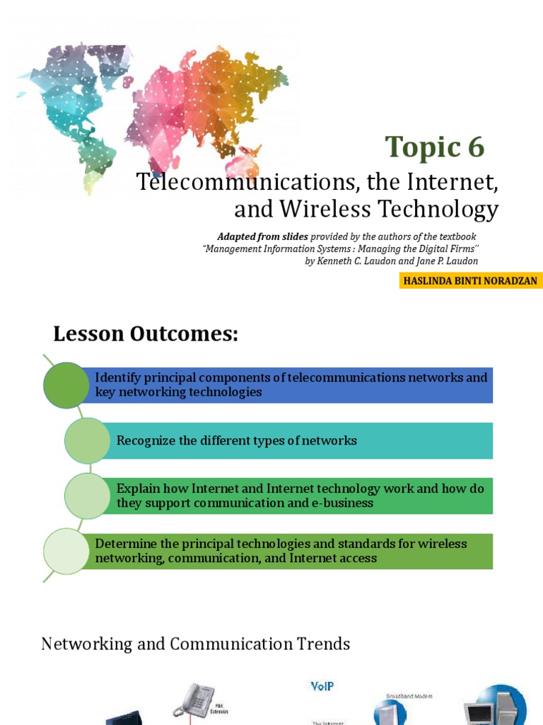 Chapter 6 - Telecommunications, The Internet and Wireless Technology ...