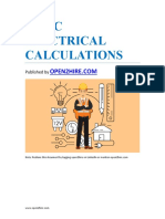 Basic electrical calculation