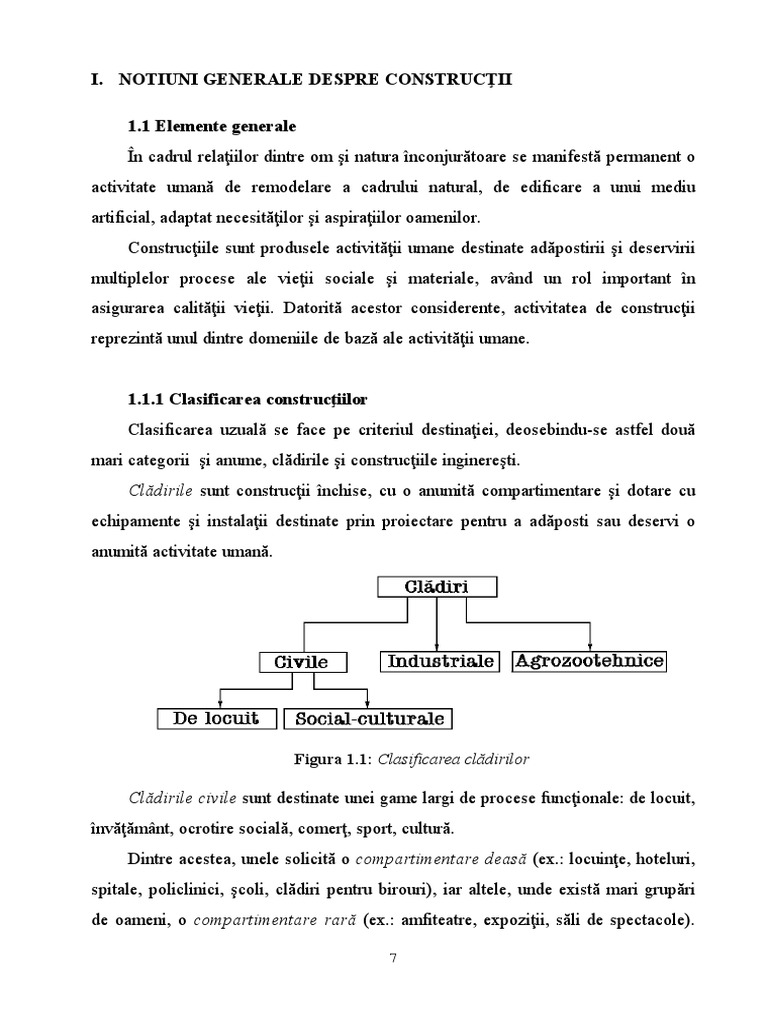Notiuni Generale Despre Constructii - Curs | PDF