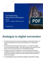 Lecture 4 - Analogue To Digital Conversion
