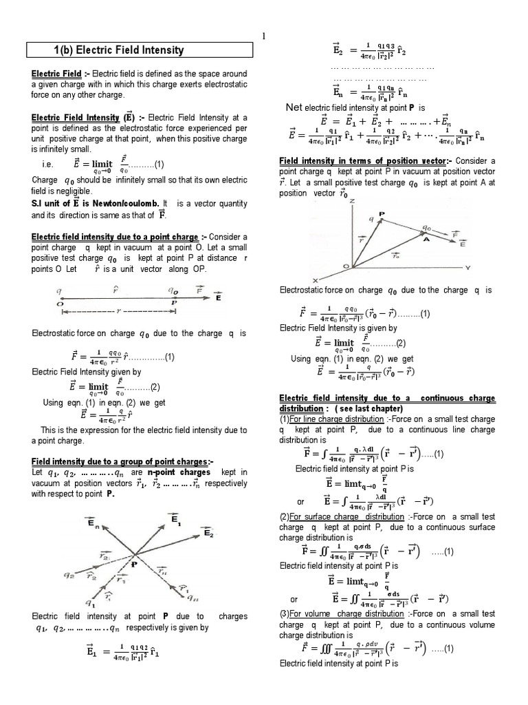 1 (B) PDF PDF Electric Field Force