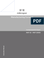 Manufacturing Forward: Compressed Air Dryers MKP 18 - MKP 10000 Instruction Manual