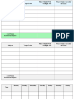 Study Plan Template 21