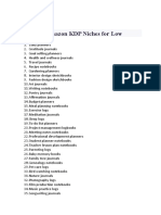 50 Amazon KDP Niches Low Competition Notebooks