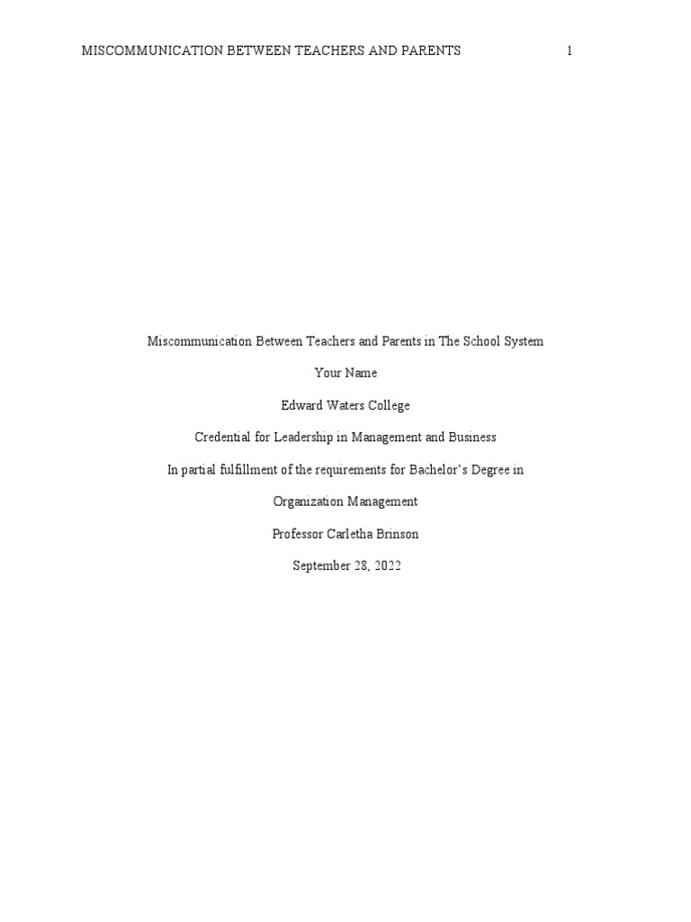 Bridging Teacher-Parent Communication Gaps | PDF | Teachers | Communication