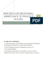 Specifics of Providing Assistance To Fragile States