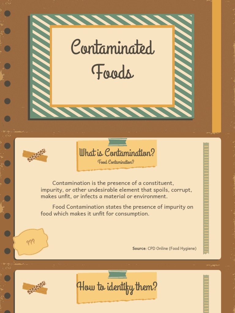 Contaminated Foods | PDF | Microorganism | Food And Drink