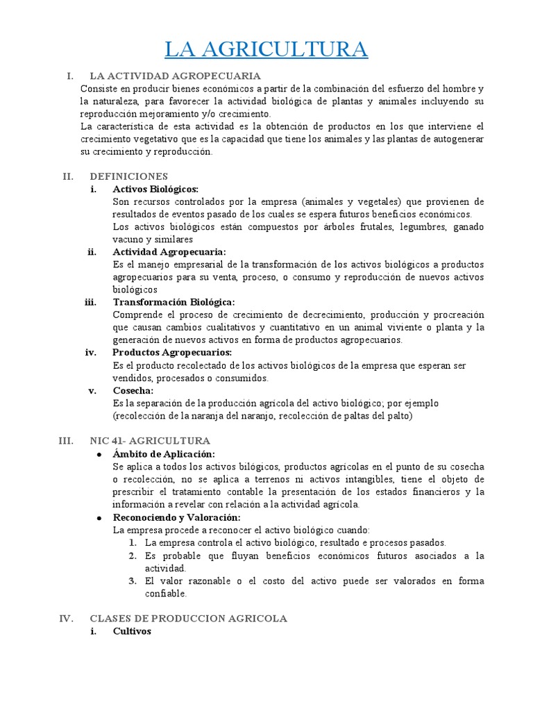 La Agricultura Pdf