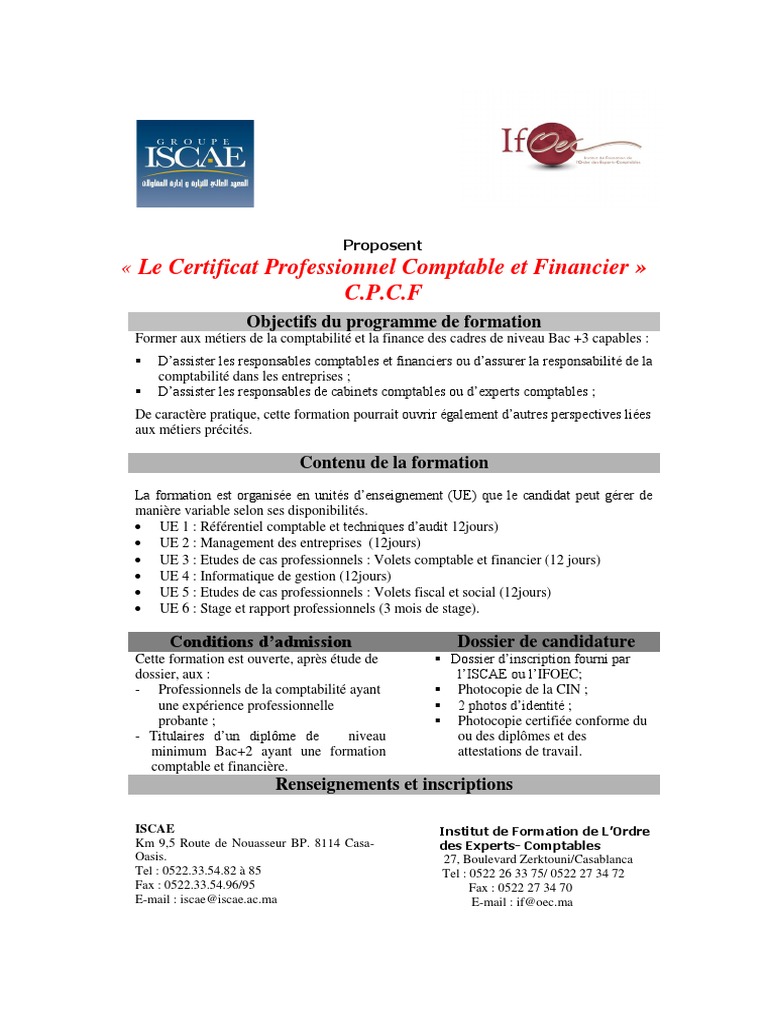 Note De Presentation Cpcf Pdf Pdf