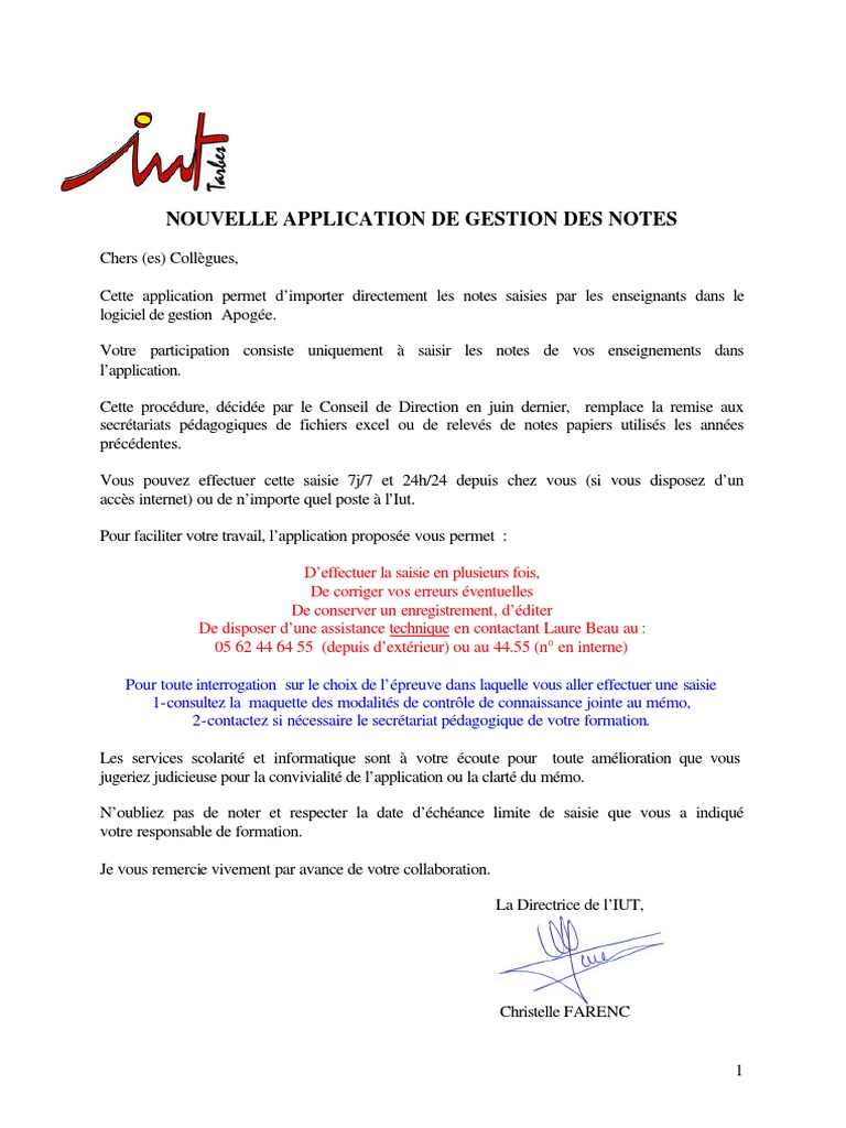 Application de Saisie des Notes Apogée | PDF | Application | Bouton ...