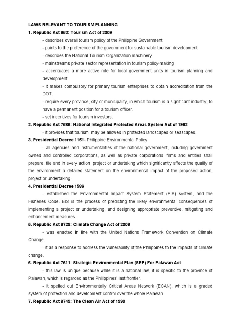 laws-relevant-to-tourism-planning-pdf-environmental-impact