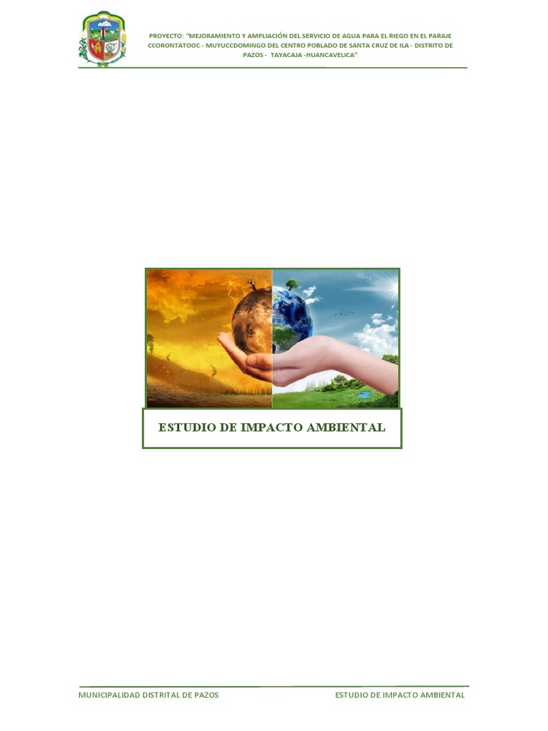 Estudio de Impacto Ambiental | PDF | Residuos | Entorno natural