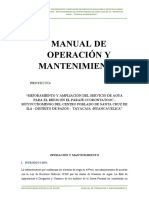 Manual de Operacion y Mantenimiento