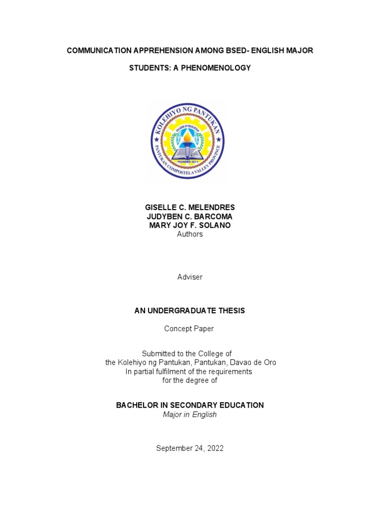 Title 2 - Communication Apprehension | PDF | Communication ...