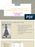 UAS Look Book Desain Pola Dress Feminime Romantic A-Line Yohanita Eka