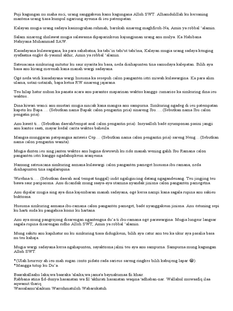 Contoh Sambutan | PDF